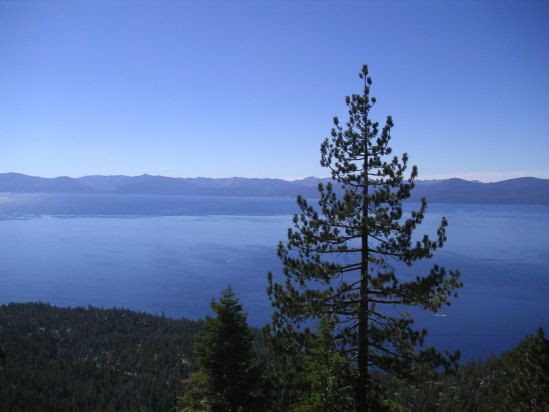 [View of Tahoe from the Flume.]