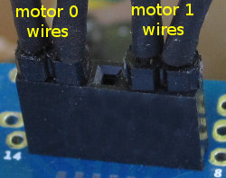 [motor wires going into 5-pin header]