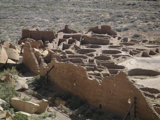 [Pueblo Bonito from above.]