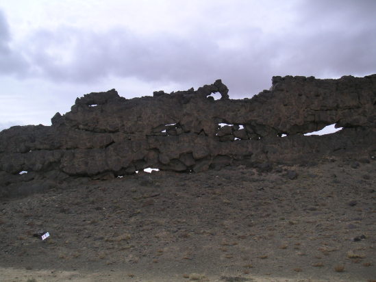 [Looking up at the dike ne ...]