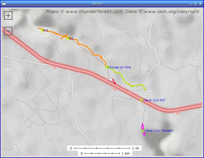 [Map: Cave Canyon Towers a ...]