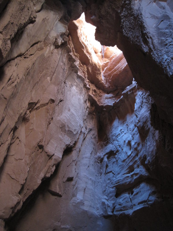 [The rappel hole.]