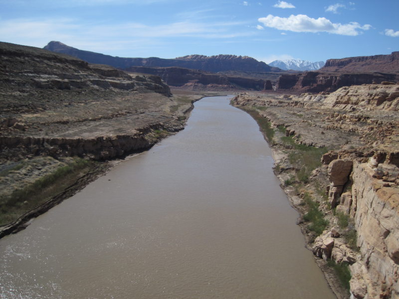[Looking downstream on the ...]