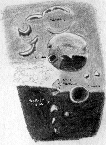 [Apollo 17 Landing area, before sunrise]