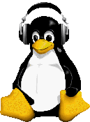 [tux with headphones]