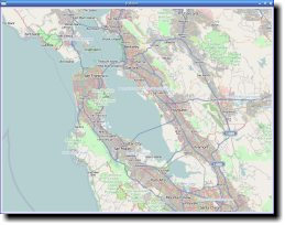 [San Francisco/OpenStreetMap PyTopo screenshot]